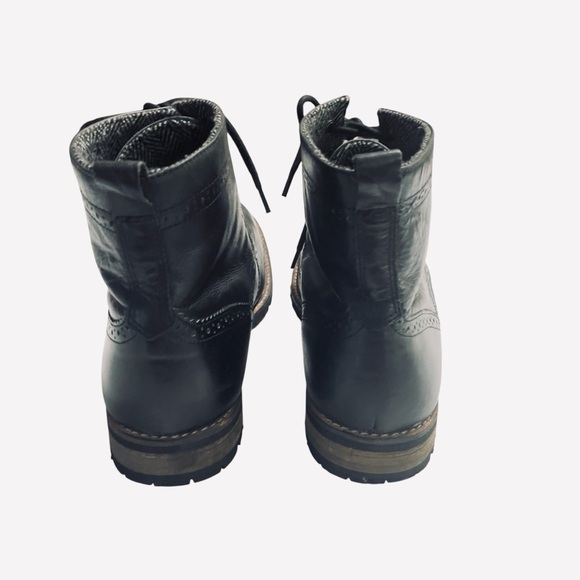 Jeffrey Tyler Black Leather Wingtip
Brogue Boots Men's 10.5 Dress Combat
Style - Picture 3 of 12